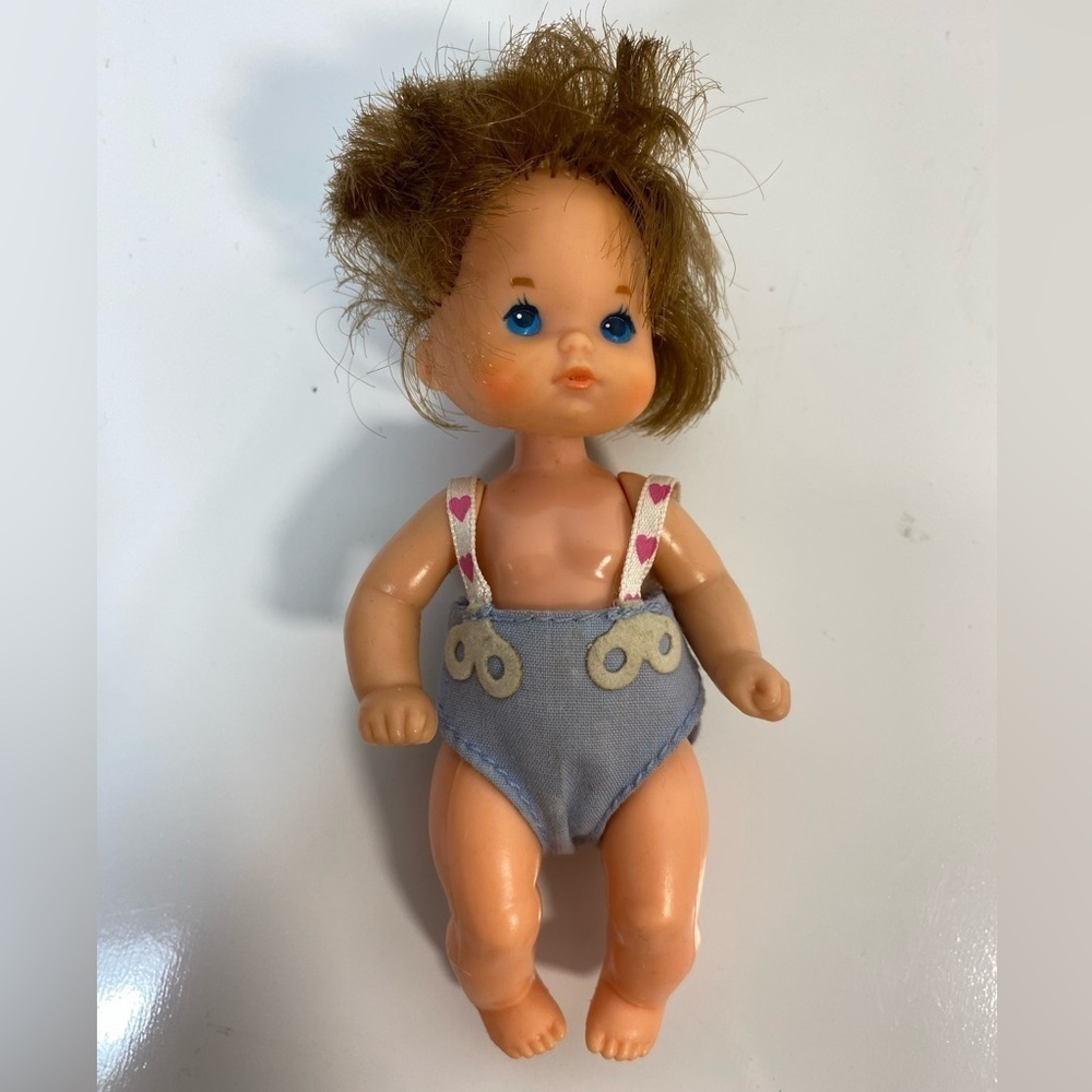 Vintage 1976 Mattel Barbie Dolls Baby‎ Heart Family Friend Blue